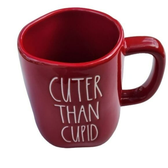 Rae Dunn Red Ceramic Coffee Mug 16oz Cuter Than Cupid - Picture 10 of 12